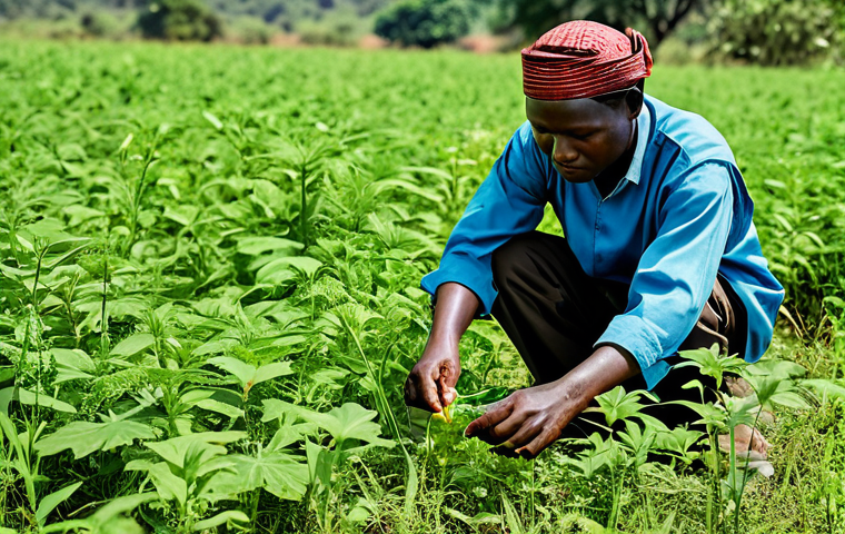 **
"A Malawian traditional healer, fully clothed in modest attire, examining medicinal plants in a lush, green field in Malawi, safe for work, appropriate content, professional, perfect anatomy, natural proportions, family-friendly"
**