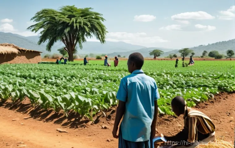 말라위의 빈곤율과 해결책 - **Prompt:** A vibrant and bustling vocational training center in a rural Malawian village, filled wi...