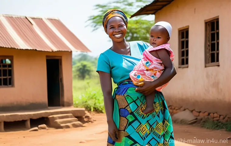 말라위의 NGO 및 국제기구 활동 - Image Prompt 1: Joyful Maternal and Child Health in Rural Malawi**