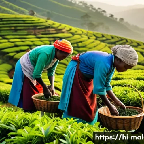 Home 15 말라위 차 Tea 산업 - **Prompt:** A vibrant, cinematic photograph capturing Malawian tea pickers, a mix of men and women, ...