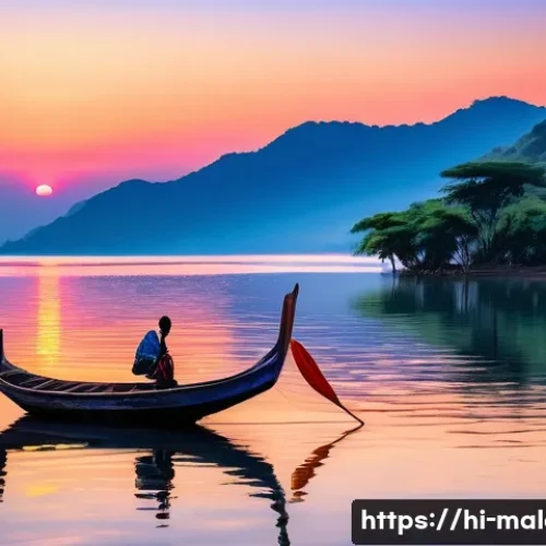 Home 33 말라위 호수에서 할 수 있는 액티비티 - A serene scene of traditional Malawian wooden boats gently gliding on the calm waters of Lake Malawi...