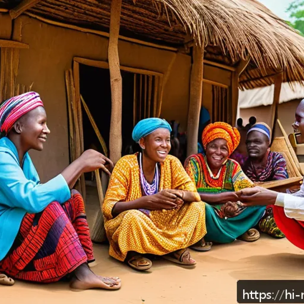 말라위 문학과 작가 - A vibrant Malawian village scene during a traditional festival, showing villagers dressed in colorfu...